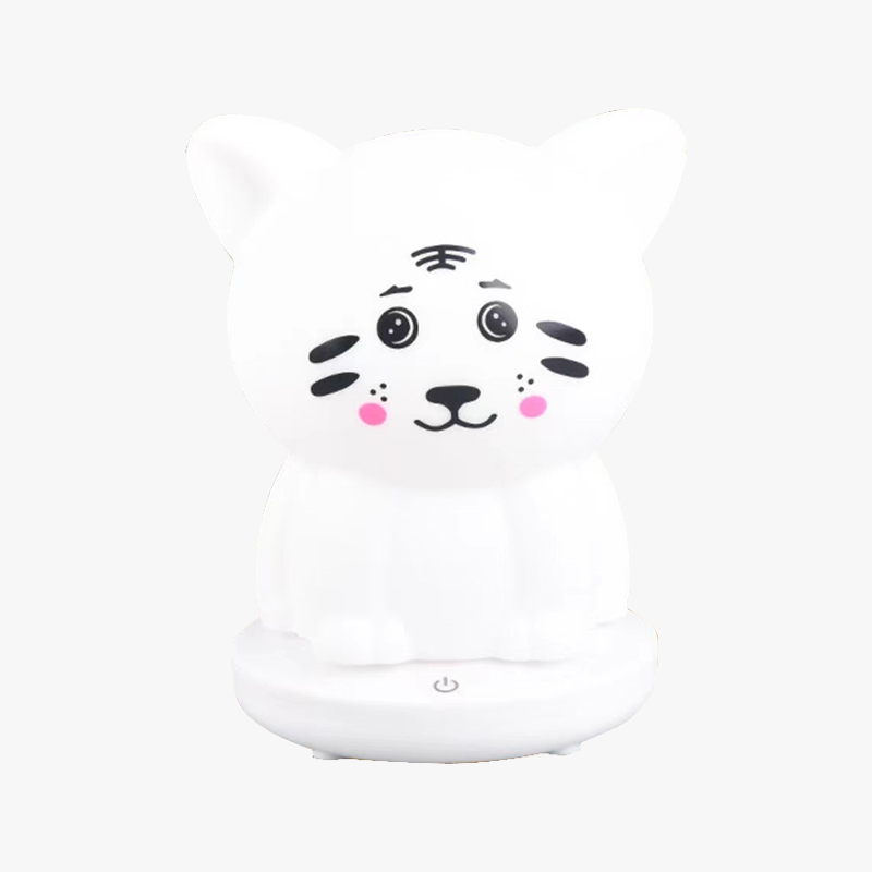 Rajzfilm-szilikon tigris alakú Pat Night Light akkumulátor típusa
